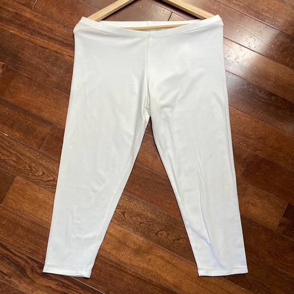 Eileen Fisher white cotton leggings - Picture 3 of 5